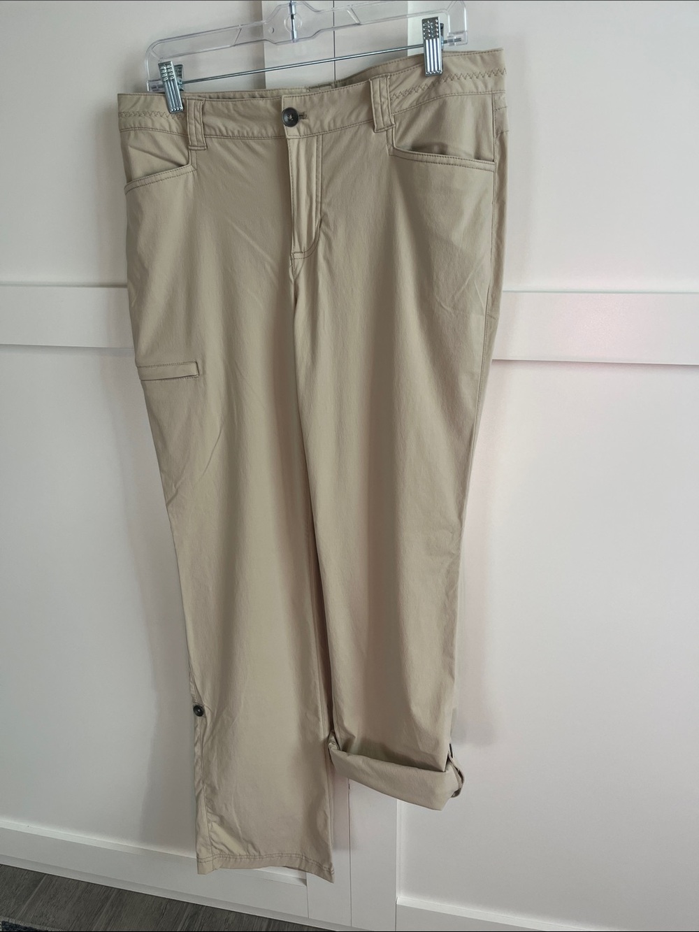 Eddie Bauer Ladies Khaki Pants Size Lightweight Cargo Travex Pants